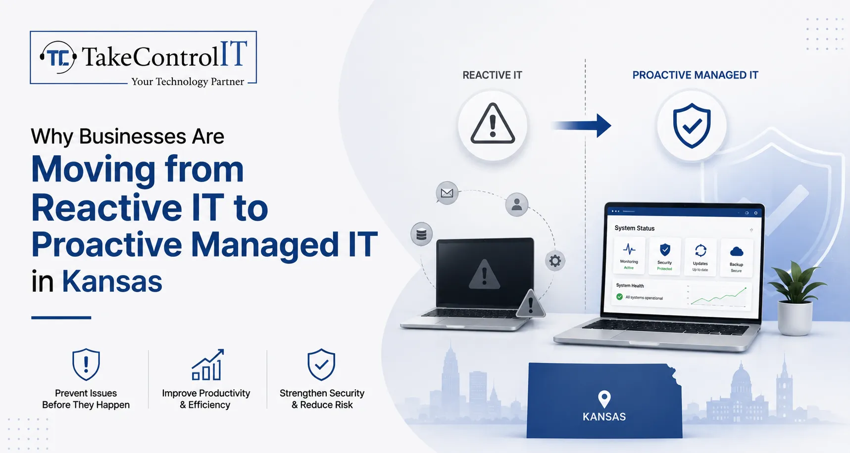 Why Businesses Are Moving from Reactive IT to Proactive Managed IT in Kansas