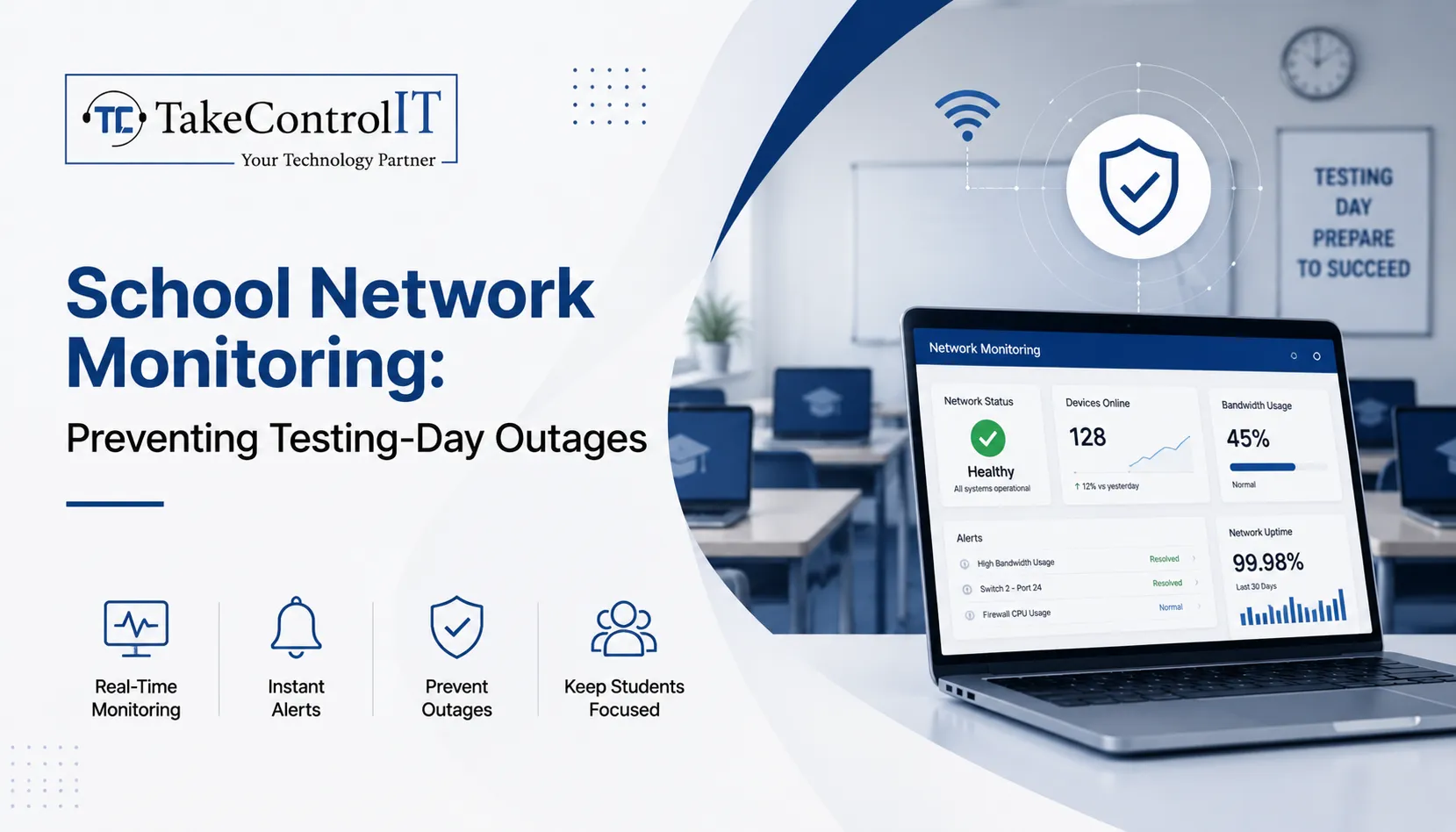 School Network Monitoring: Preventing Testing-Day Outages
